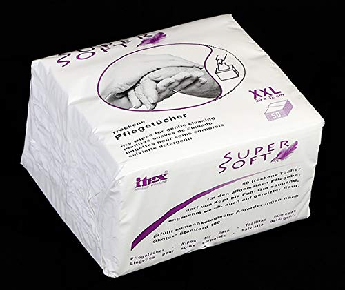 itex Supersoft (Das Original), 900 seifenfreie Baby-Pflegetücher, trocken, aus Viskose &amp; PES, sehr w