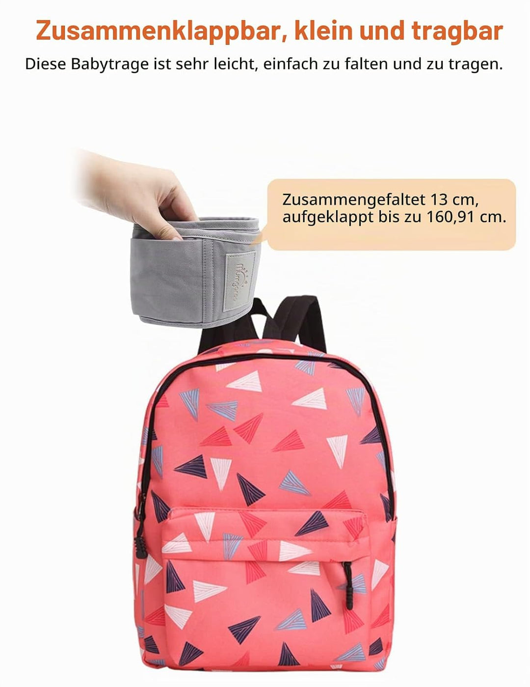 Tragetuch Baby, Mumgaroo Babytrage Neugeborene ab Geburt, On the Go Multifunktionale Tragetuch, Baby