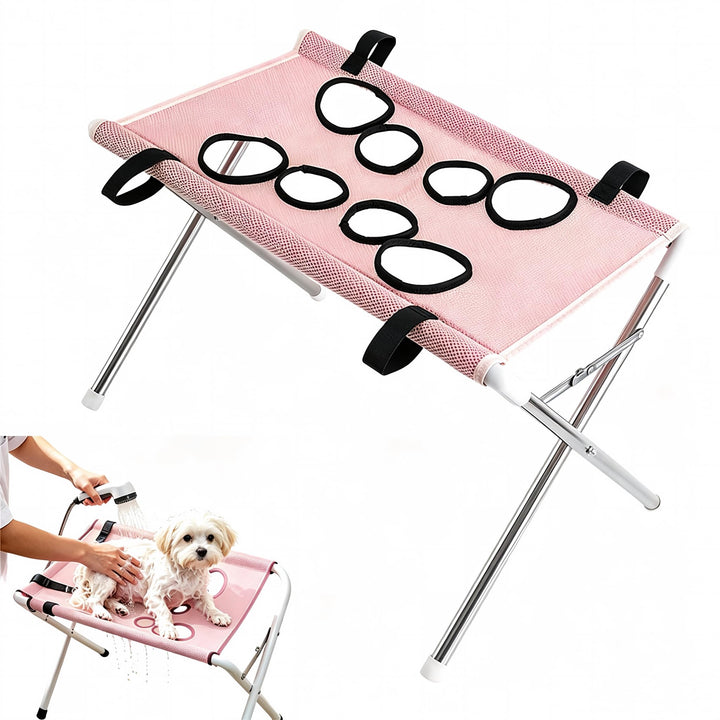 Pflegetisch Für Haustiere Hundebadetisch Faltbarer Haustier-Pflegeständer Rosa, Rosa