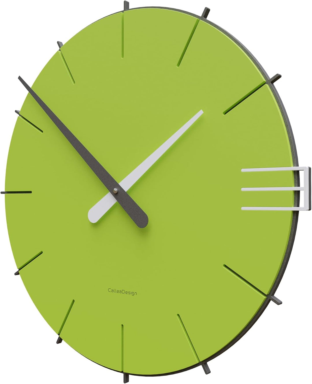 CalleaDesign 42 cm Mike Apple Green Wanduhr Grüner Apfel, Grüner Apfel