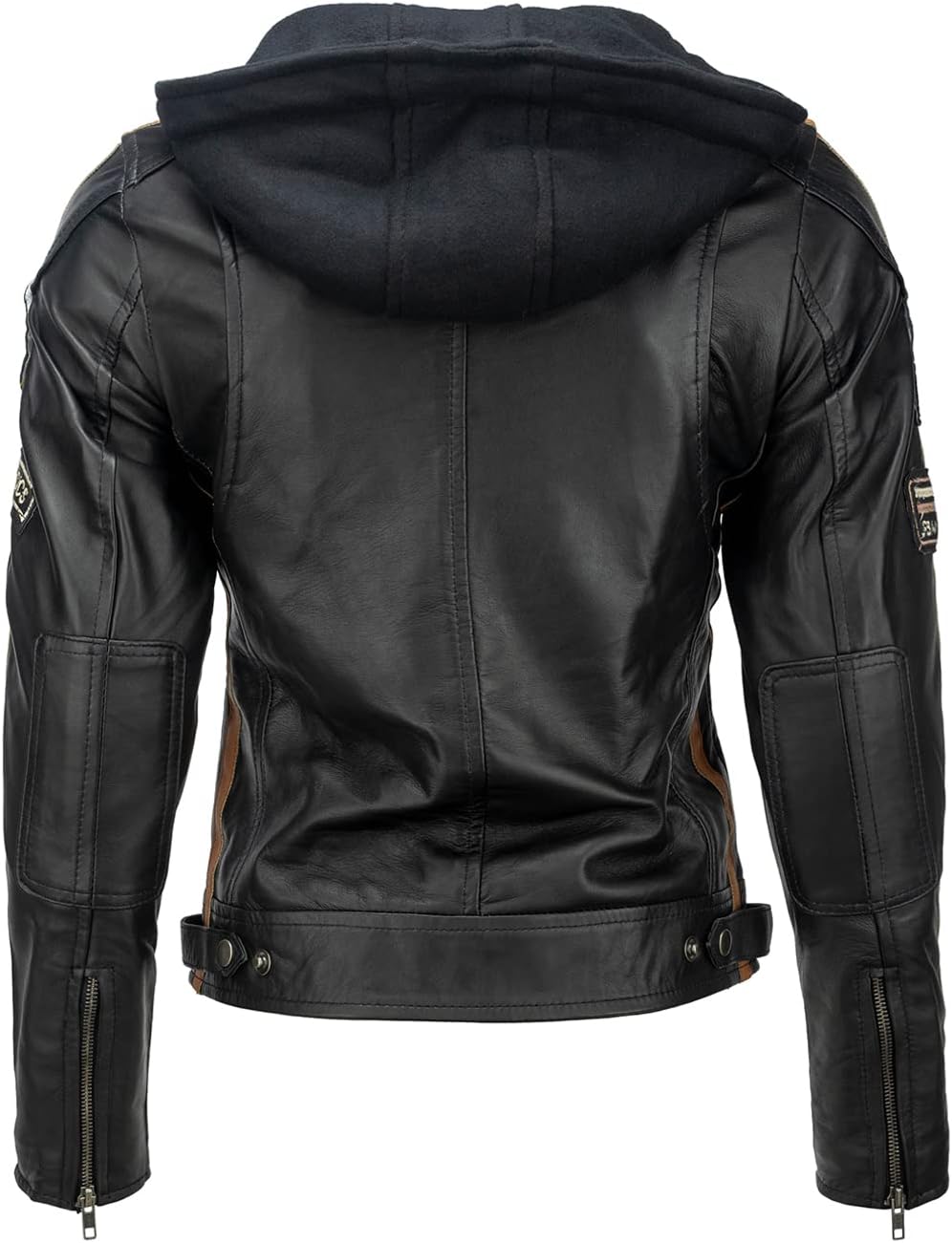 URBAN 5884 Motorradjacke Damen Mit Protektoren, Damenjacke aus Lammleder, Protektoren für Rücken, Sc