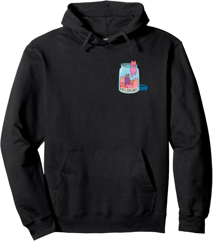 Katzen Katze Antidepressiva Katzenbesitzer Katzenhalter Pullover Hoodie