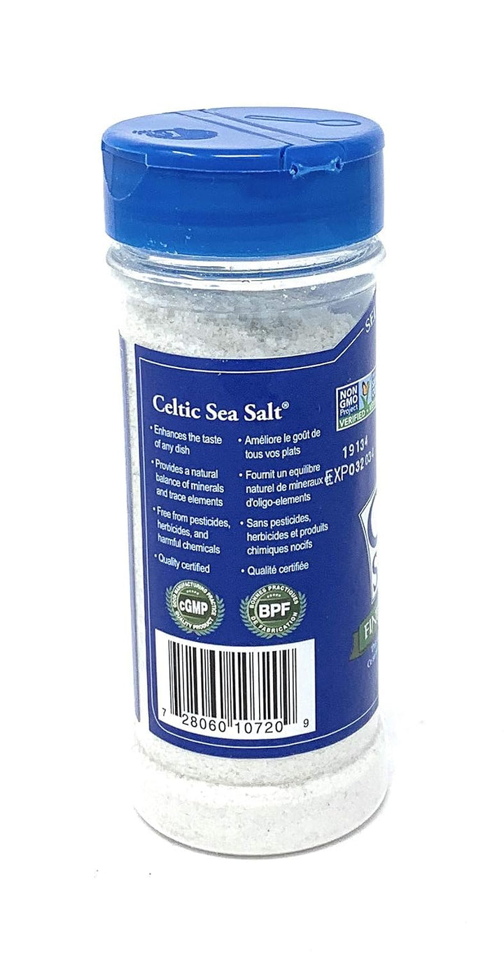 Celtic Sea Salt?, Fine Ground, By The Grain &amp; Salt Society, 8 oz. Shaker