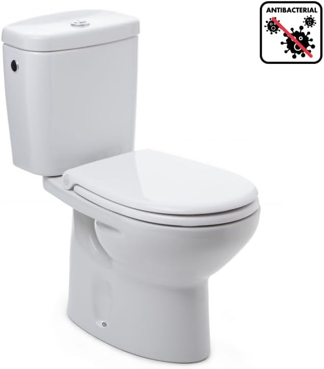 TATAY WC-Sitz Flat Toilettendeckel Universal kompatibel mit Victoria Oval - Weicher Tropfen, Oval -