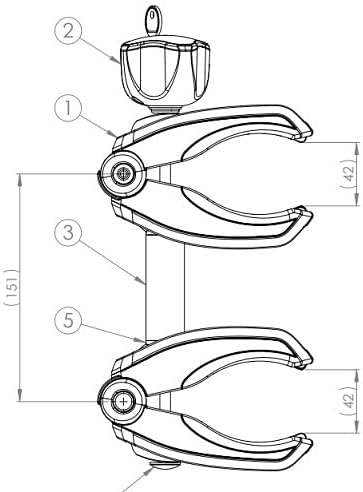 Thule Mixte 2331220933 Bras de fixation pour cadre, Noir, 30 x 5 cm EU