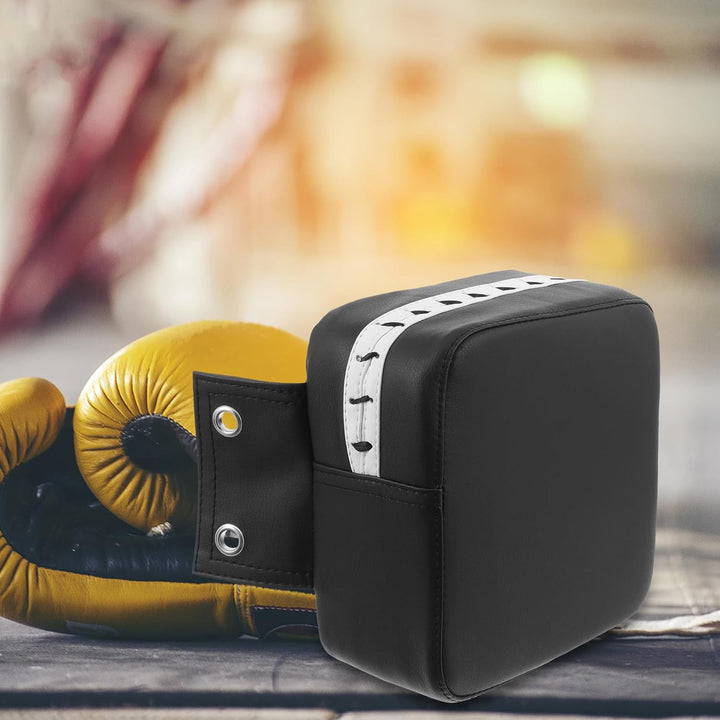 Wandmontiertes Boxpolster aus Pu, Schwarz, für Kickboxen