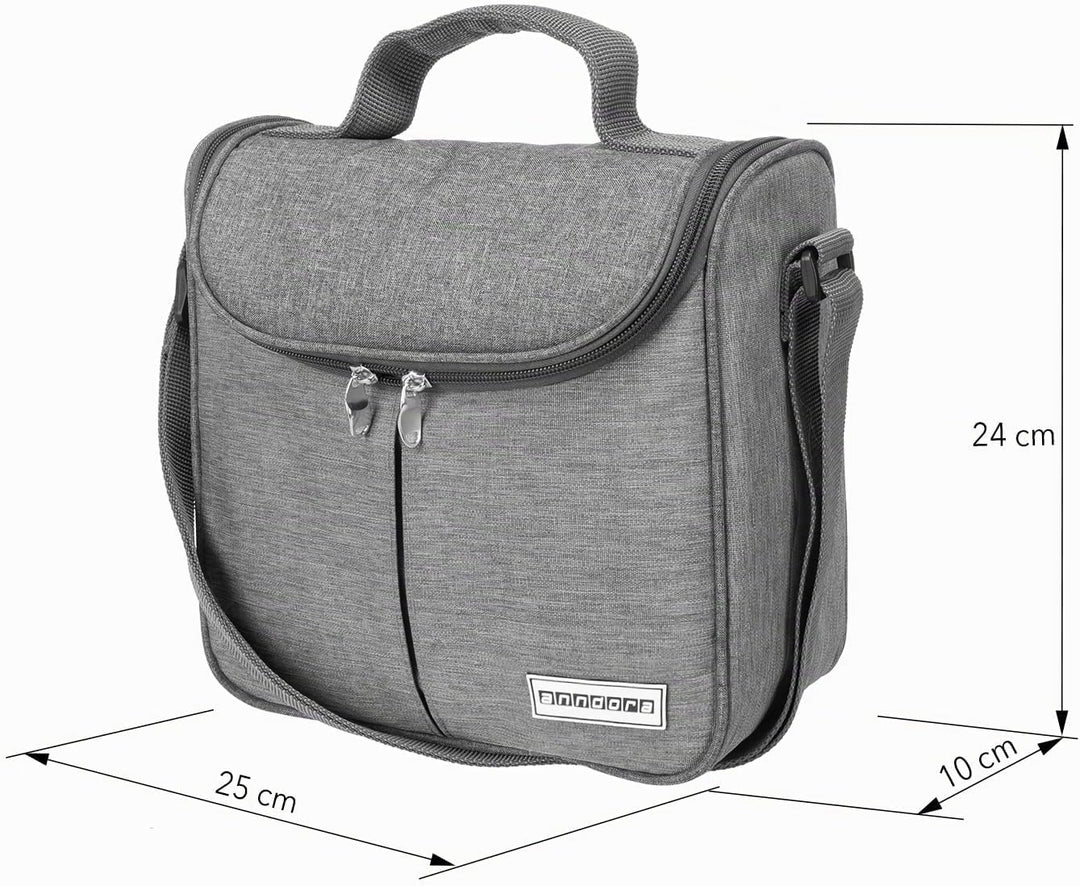 anndora Kühltasche hellgrau - Modellwahl 04 Liter - hellgrau meliert, 04 Liter - hellgrau meliert