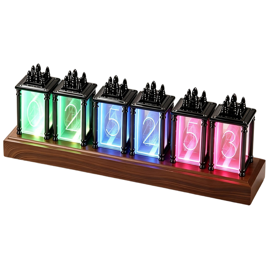 Nixie Tube Clock RGB 7 Modi 8 Farben Helligkeit Regelbar