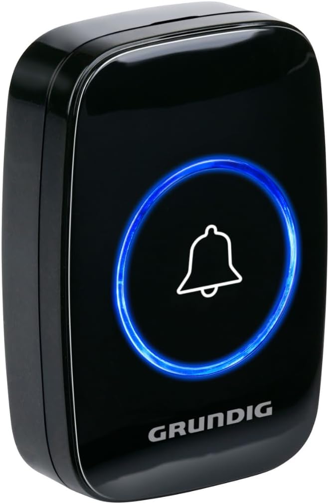 Grundig Drahtlose Türklingel Set - Funkklingel mit 300m Reichweite - LED-Anzeige und 60 Töne - Steck