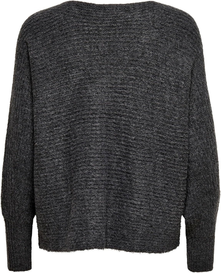 ONLY Damen Onldaniella L/S KNT Noos Pullover XS Grau (Dark Grey Melange Detail: W.melangé), XS Grau