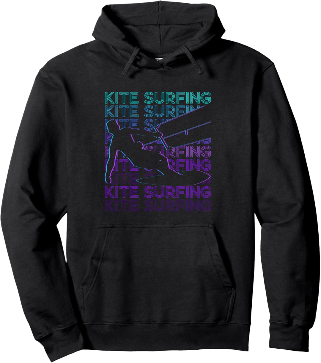 Kitesurfen Kitesurfer Kiteboarding Retro Pullover Hoodie