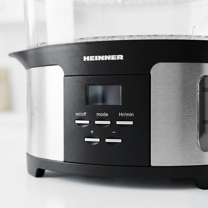 ONE STEAM Dampfgarer 12 L – 3 Etagen, 5 Garprogramme &amp; Startvorwahl bis 12 Std für komplette Mahlzei