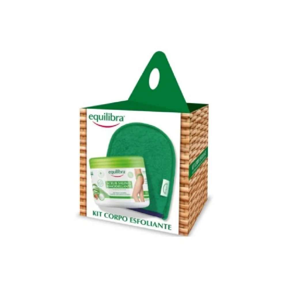 Equilibra Corpo, Scrub Salino, Peeling Körperpeeling mit Aloe Vera, Glättendes und pflegendes Leder,