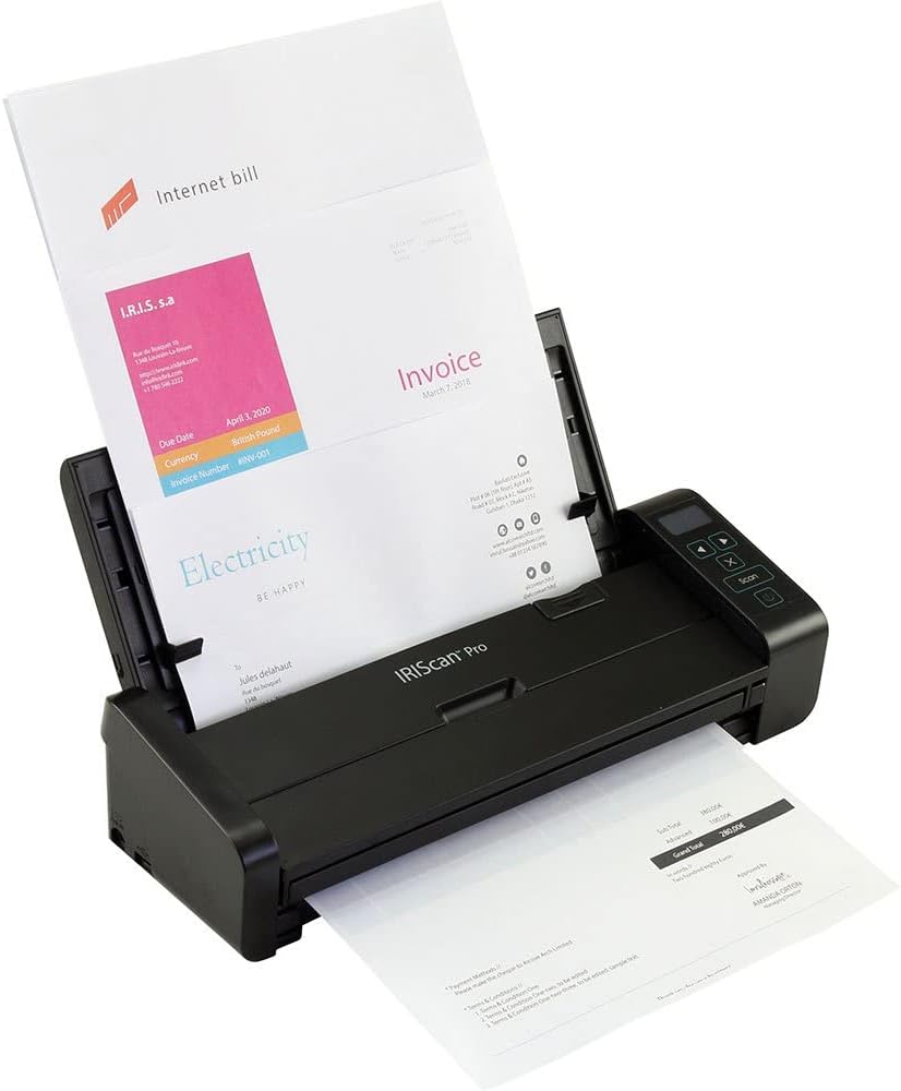 IRIS IRISCAN Pro 5 Duplex ADF20 Seiten Scanner (25PPM - USB3.0 - Netzbetrieb - Buttonmanager mit Sma