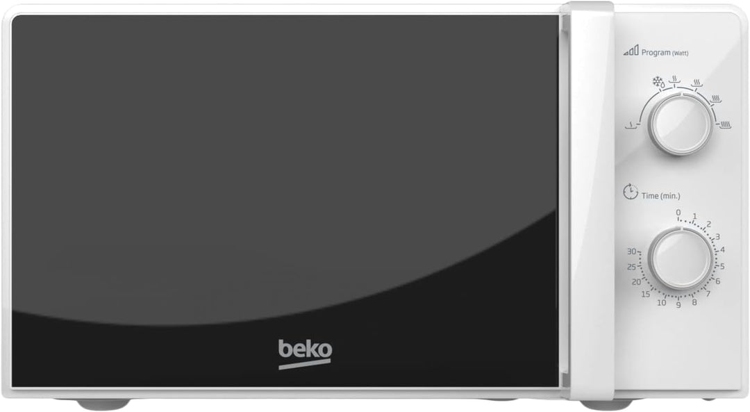 Beko MOC20100WFB Mikrowelle Solo 20 Liter, 700 W, Timer max. 30 min, 5 Stufen, Auftau- und Aufwärmfu