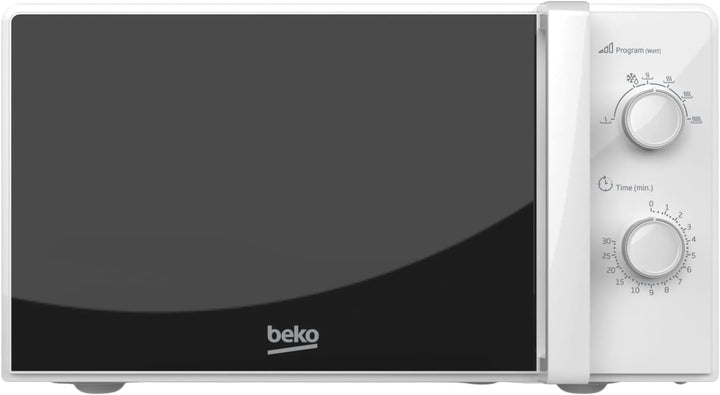 Beko MOC20100WFB Mikrowelle Solo 20 Liter, 700 W, Timer max. 30 min, 5 Stufen, Auftau- und Aufwärmfu