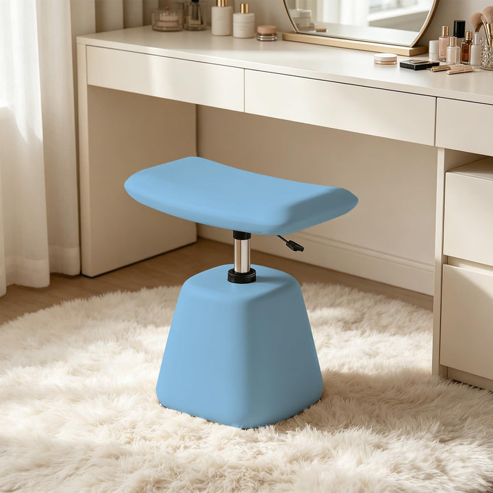 Moderner 360° Drehbarer PU-Leder Schminkhocker – Drehbarer Sitzhocker mit Höhenverstellung, Vielseit