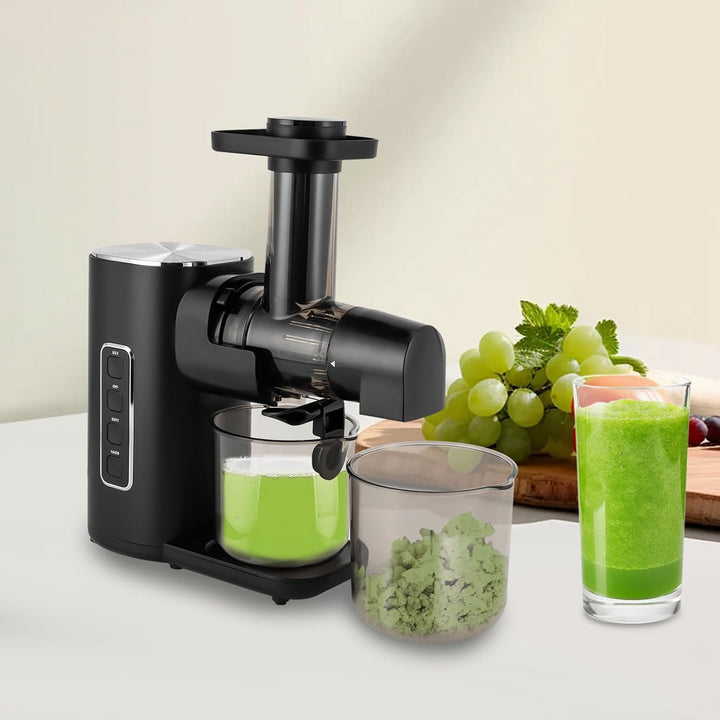 Entsafter Elektrisch Slow Juicer mit Grosser Zufuhr für Obst Gemüse