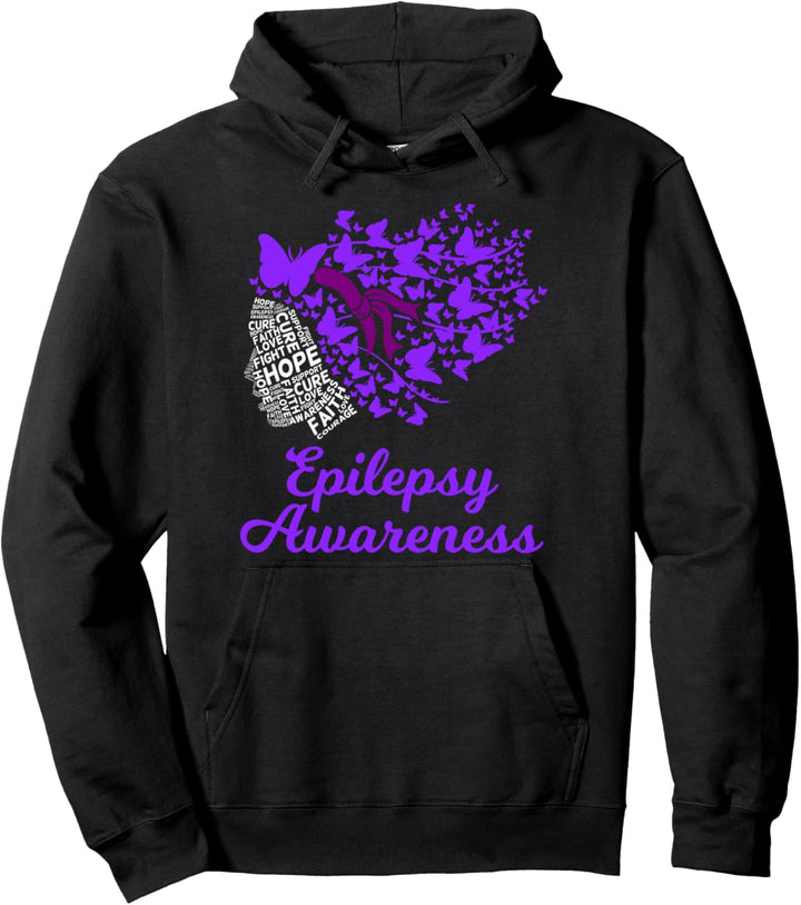 Epilepsy Awareness Day Epilepsie Schmetterling Pullover Hoodie