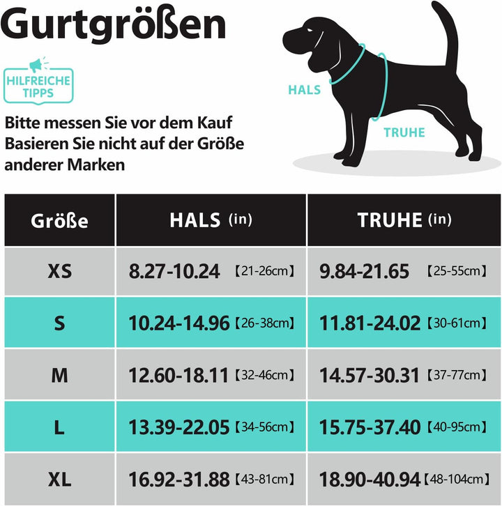 PoyPet Keine Pull Hundegeschirr, Reflektierendes Hundegeschirr für Hunde ohne Choke, Verstellbare, w