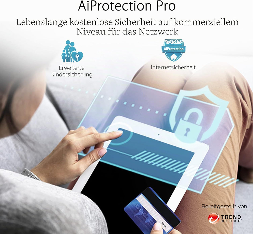 ASUS ZenWiFi AX Hybrid (XP4) AX1800 + Powerline 2er Set Weiss kombinierbarer Router (Tethering als 4