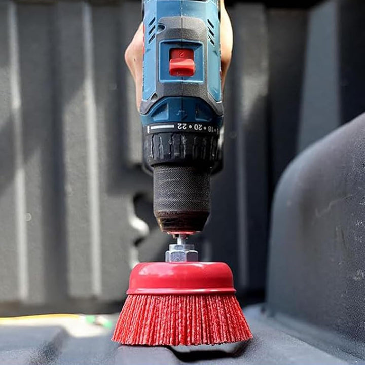 2 Stück Topfbürste Winkelschleifer M14 Nylonbürste Bohrmaschine, Durchmesser 100mm Nylonbürste Schle