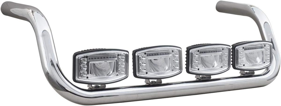 Universeller hochglanzpolierter Lampenbügel aus Edelstahl für LKW´s mit Hochdach 63,5 mm Rohrdurchme