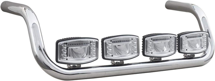 Universeller hochglanzpolierter Lampenbügel aus Edelstahl für LKW´s mit Hochdach 63,5 mm Rohrdurchme