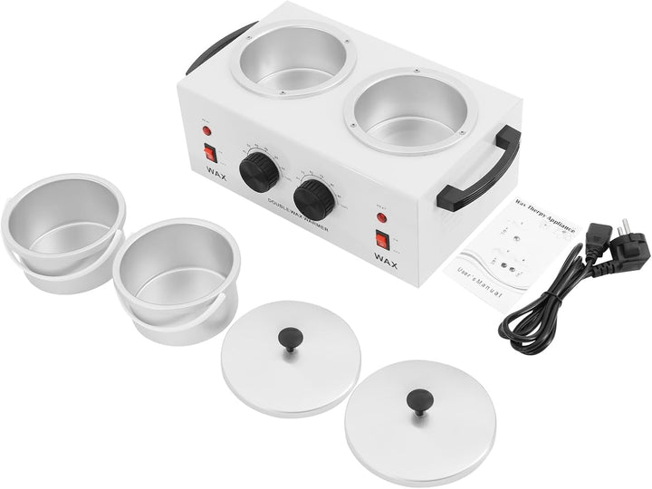 200W Doppeltopf Wachswärmer mit Temperaturregelung, 2x400ml