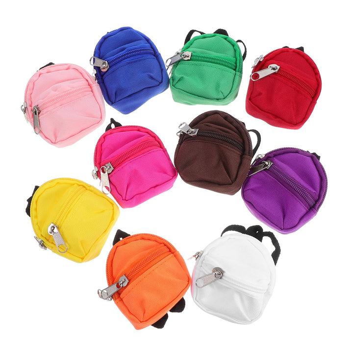 GALPADA Mini Rucksack Schlüsselanhänger Set - 10er Pack Stoff Puppenrucksack