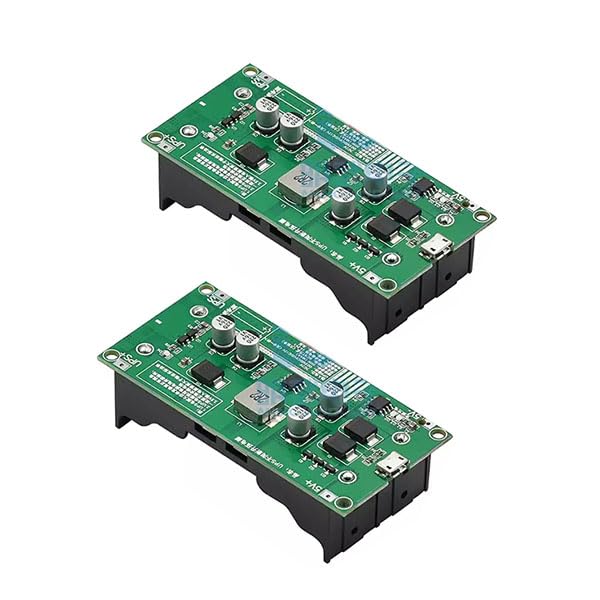 2Pcs DC 5V to 12V 15W UPS Power Module 18650 (Micro Slot,12V) 12V Micro Slot, 12V Micro Slot