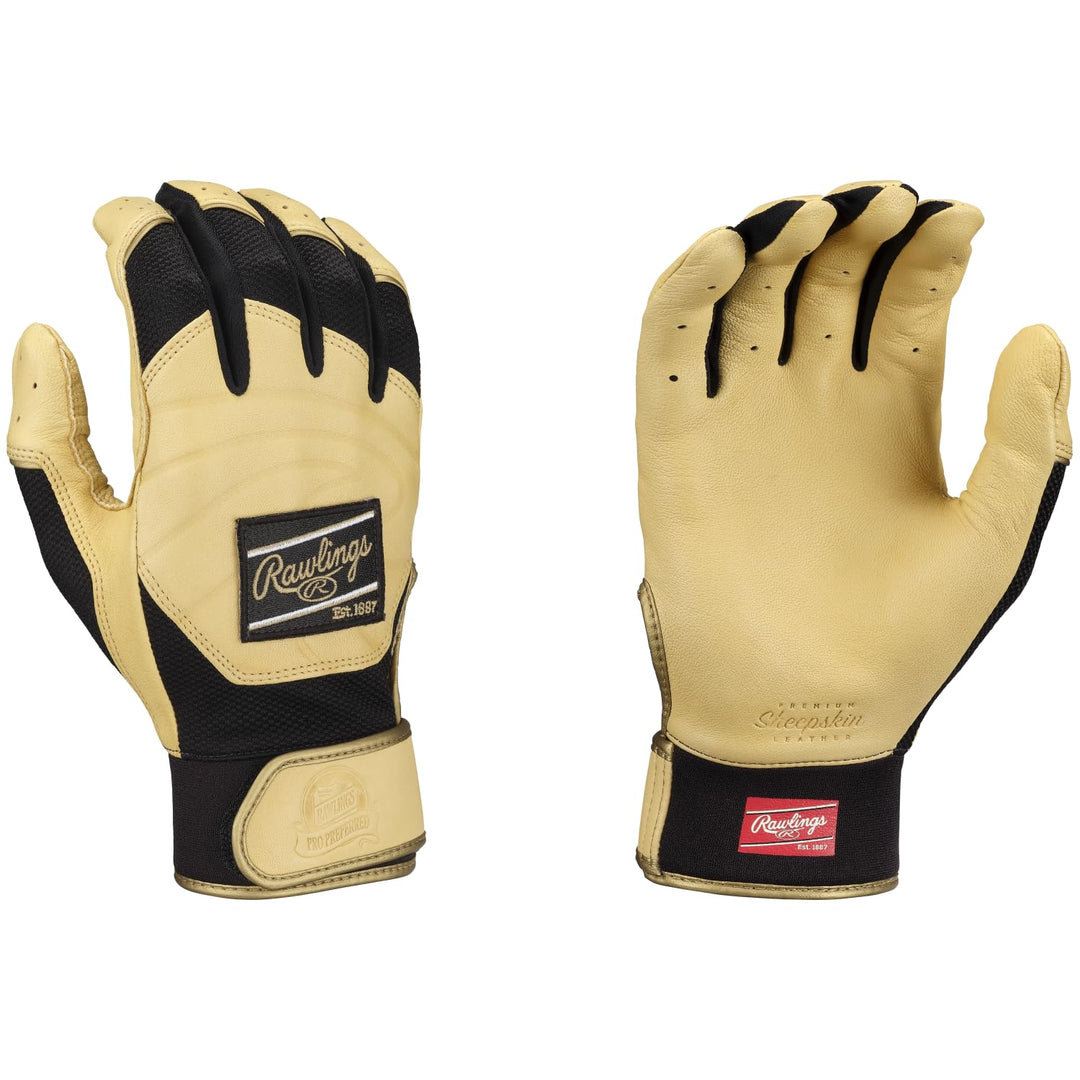 Rawlings Pro Preferred Baseball-Schlaghandschuhe Erwachsene Medium Carmel/Black, Erwachsene Medium C