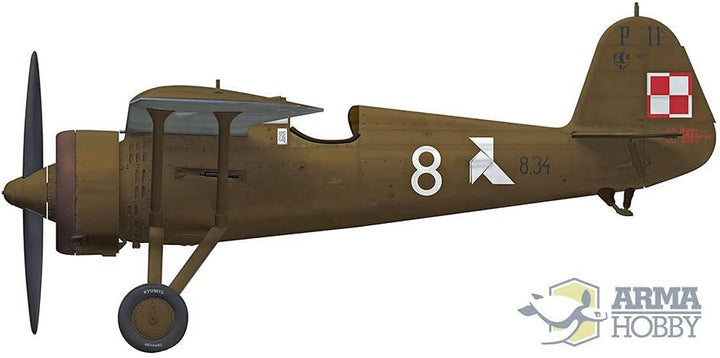 Arma Hobby Assembly model kit made from plastic PZL P.11c Model Set (40002) in scale 1/48