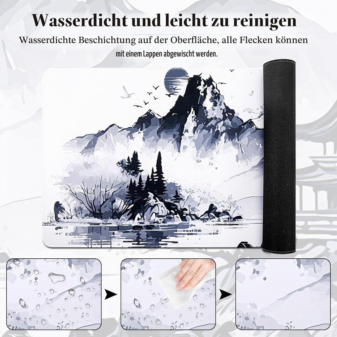 Mauspad XXL, Grosses Mouspad 900x400mm, Gaming Mausepad Improved Precision and Speed, Mousepad mit V