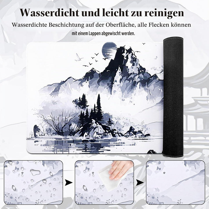 Mauspad XXL, Grosses Mouspad 900x400mm, Gaming Mausepad Improved Precision and Speed, Mousepad mit V