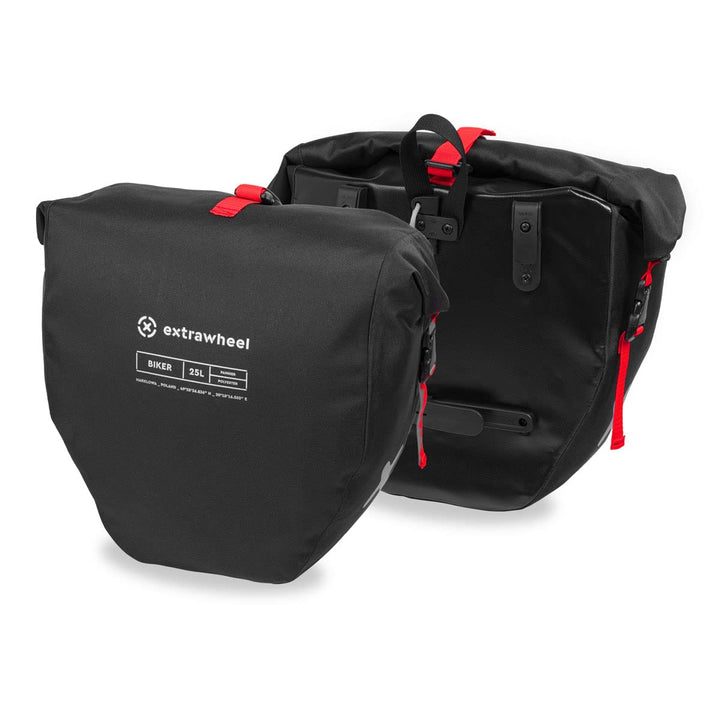 Extrawheel Unisex – Erwachsene E0098 Biker 50L, Schwarz/Rot, Standard EU