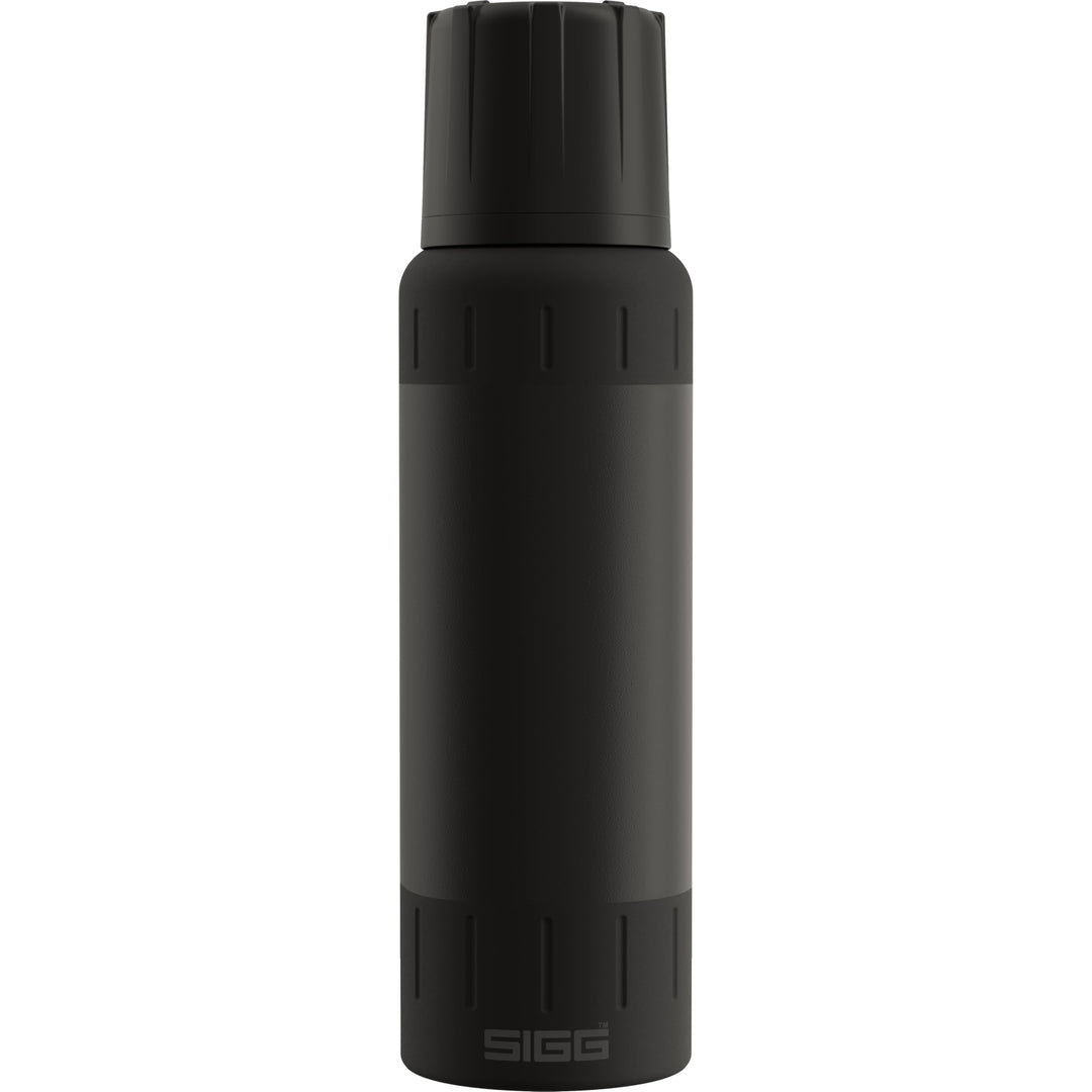 SIGG - Isolierte Trinkflasche - Thermosflasche Alpine Star Black, mit Becher - 27 St. Heiss, 100 St.