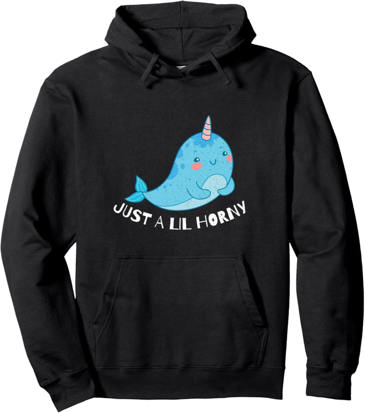 Lustiger Narwal Nur ein fliederfarbenes geiles Einhorn des M Pullover Hoodie