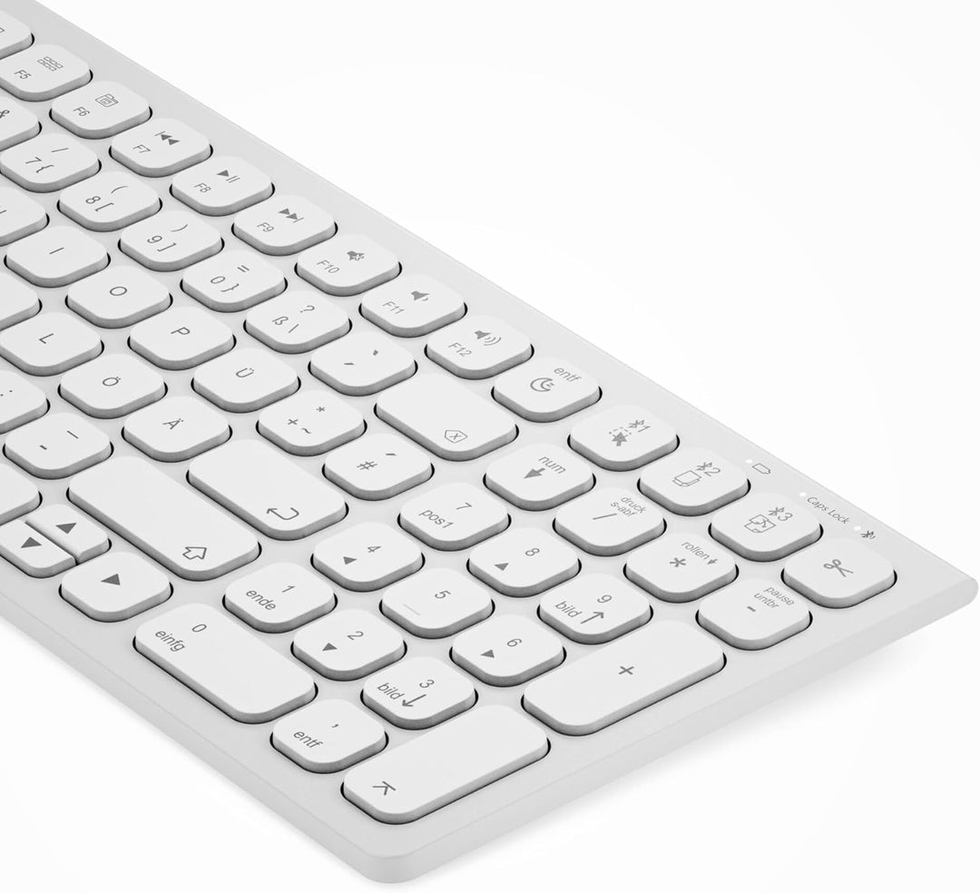 Alogic Echelon Compact Set | Kabellose Bluetooth-Tastatur + Maus | Deutsches Layout | Bluetooth 3.0