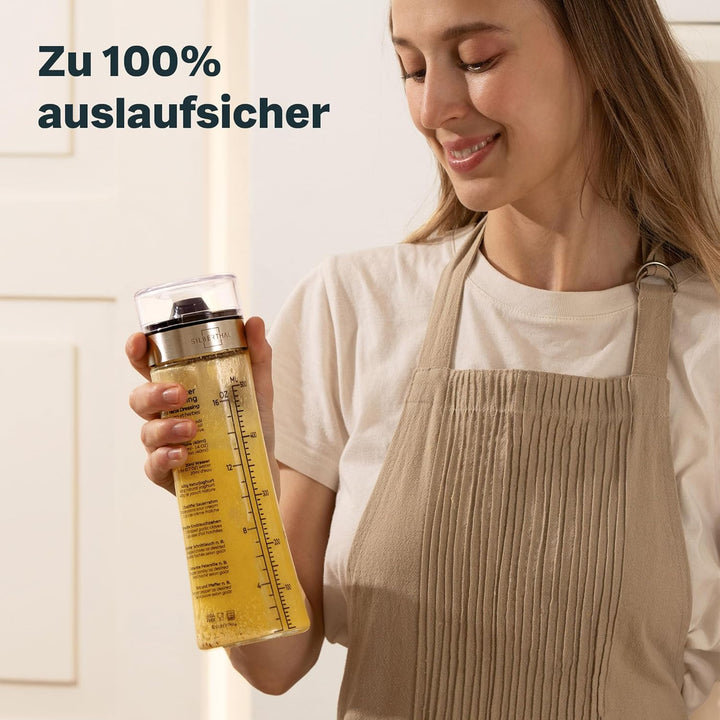 SILBERTHAL Dressingshaker aus Glas mit Rezepten – 500 ml – Spülmaschinenfest - Neuer Deckel &amp; Neue R