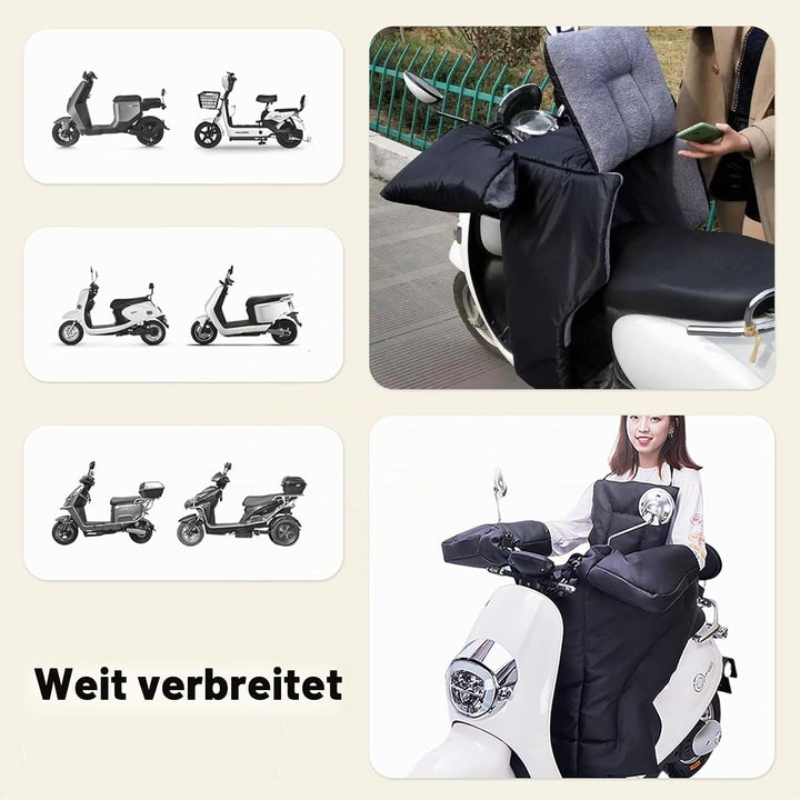 FINEVERNEK Beinschutz für Motorroller, Motorrad beinschutzdecke Roller Winter mit Lenker Handschuhe,