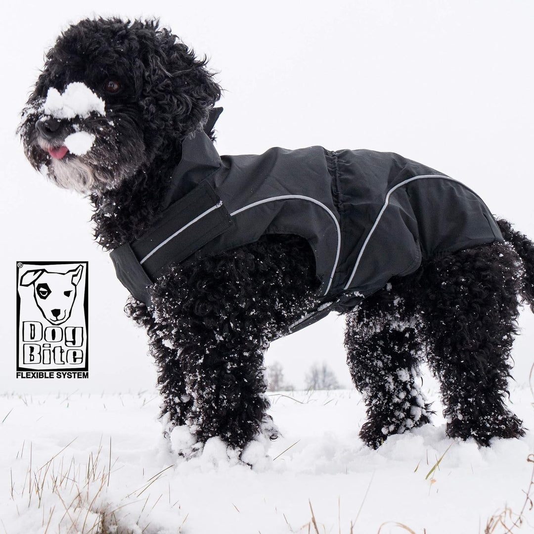 Dogbite Winterjacke, Farbe: Schwarz 30 cm Rückenlänge: 30 cm, Rückenlänge: 30 cm