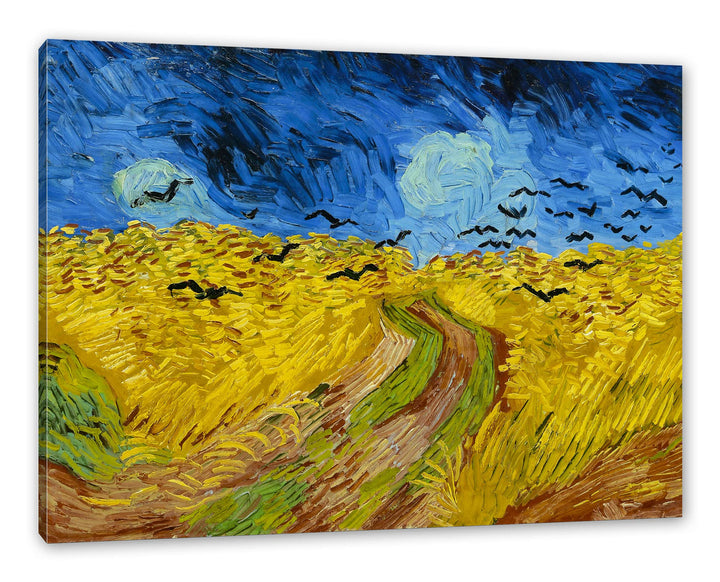 Generisch Vincent Van Gogh - Weizenfeld mit Krähen als Leinwandbild / Grösse: 100x70 cm / Wandbild /