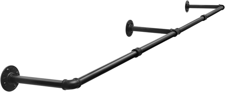 Kleiderstange Wandmontage 180cm, Kleiderständer für die Wand, Industrierohr Kleiderstangen, Platzspa