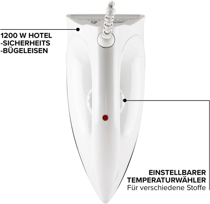 Corby Sherwood Trockenbügeleisen, 1200 W, Weiss, EU-Stecker