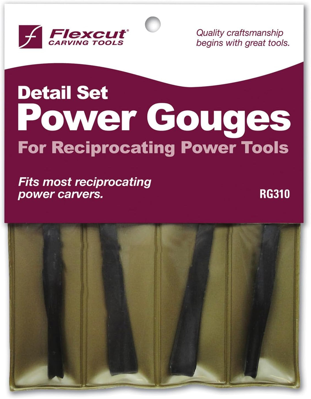 FLEXCUT Power Gouges Size Set Detailing Power Hohlmeissel, Size Set Detailing Power Hohlmeissel