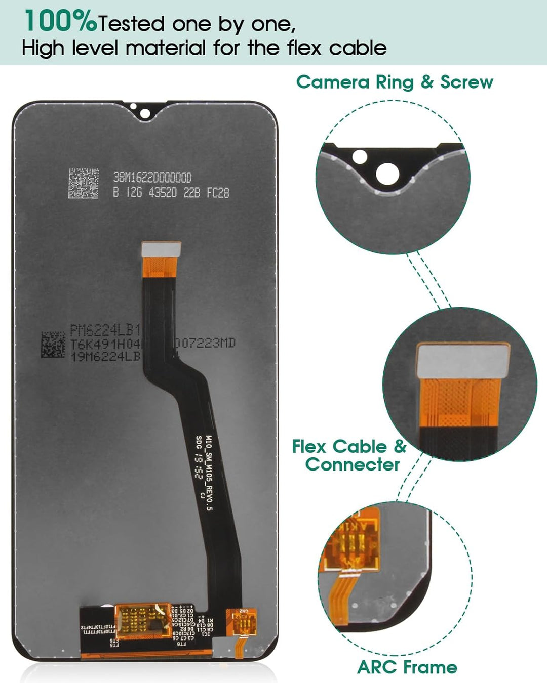 für Samsung Galaxy A10 LCD-Bildschirmersatz, für A10 2019 A105F / DS A105M / DS A105G / DS A105M Tou