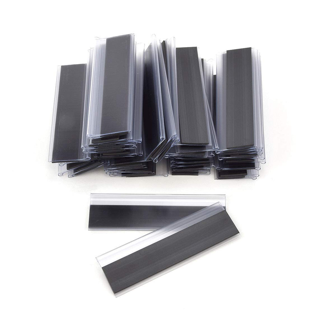 Magnetische Etikettenhalter für Einstecketiketten 100 mm Breit/Tickethalter/Etiketten Halter (28 mm
