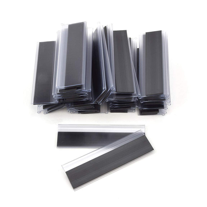 Magnetische Etikettenhalter für Einstecketiketten 100 mm Breit/Tickethalter/Etiketten Halter (28 mm