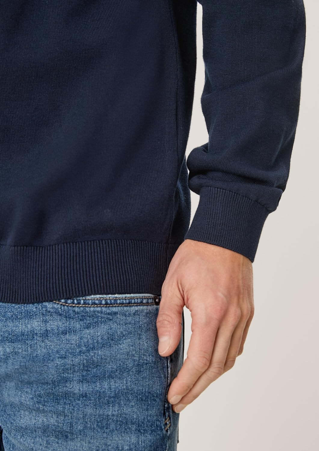 s.Oliver Herren Pullover mit Logo-Stickerei L Blau(5978), L Blau(5978)